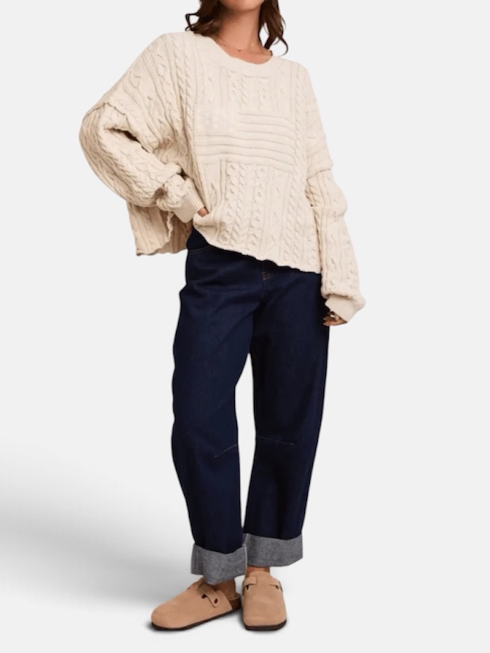 Le Lis Roll-Up Barrel Jeans